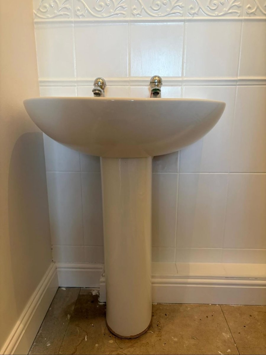 New vanity unit and basin, Rednal, before