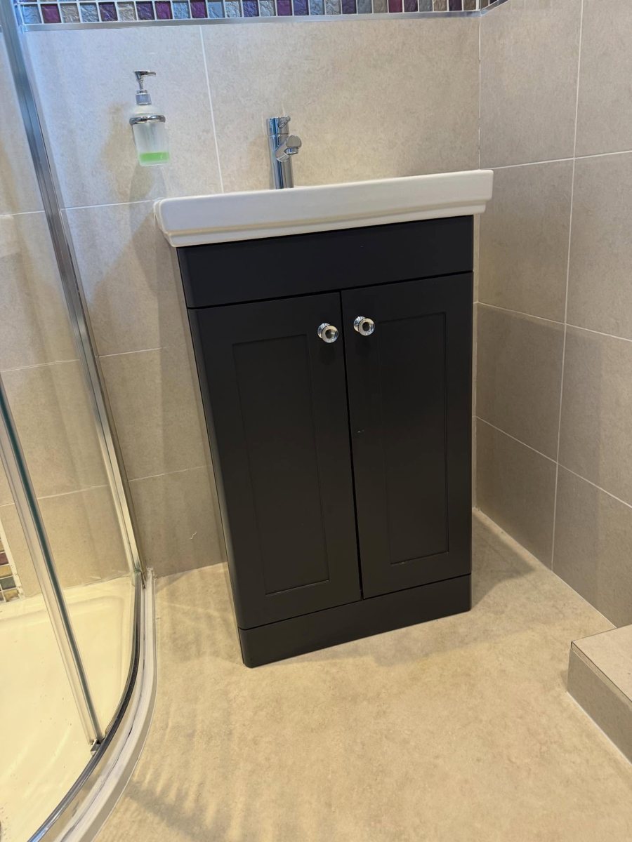 New vanity unit, Frankley, after